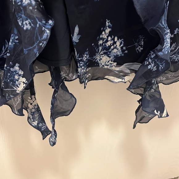 Navy Floral Abercrombie and Fitch Long Sleeve Dress - Picture 8 of 12